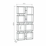 Libreria classica quercia 79x166h cm - Erin