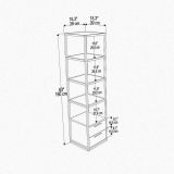 Libreria con 2 cassetti bianca e antracite 39x169h cm - Arsim