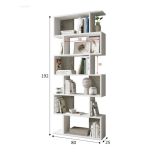 Libreria divisoria bianca e rovere 80x192h cm - Ataman