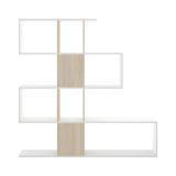 Libreria divisoria bianca lucida e rovere 145x145h cm - Ax