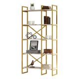 Libreria divisoria grigia e marmo 87x175h cm - Zephirine