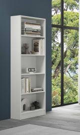 Libreria Draut, 57x25h186 cm, Bianco