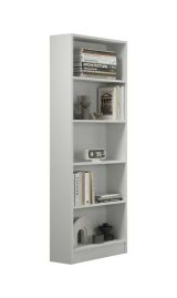 Libreria Draut, 57x25h186 cm, Bianco