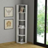 Libreria elegante bianca 34x161h cm - Akash