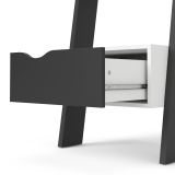 Libreria elegante bianca e nera 55x180h cm - Acascia