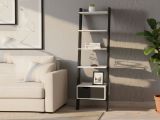 Libreria elegante bianca e nera 55x180h cm - Acascia