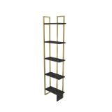 Libreria elegante nera e oro 45x180h cm - Giraffa