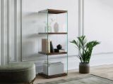 Libreria elegante noce 40x120h cm - Zenobie