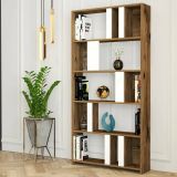 Libreria elegante noce e bianca 90x180h cm - Scapolita