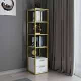 Libreria elegante oro e bianca 39x169h cm - Arsim