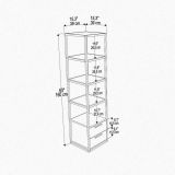 Libreria elegante oro e bianca 39x169h cm - Arsim