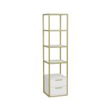 Libreria elegante oro e bianca 39x169h cm - Arsim