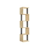 Libreria elegante quercia e antracite 35x161h cm - Nada