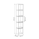 Libreria elegante quercia e bianca 32x167h cm - Tomas