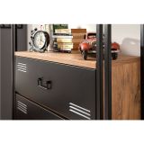 Libreria elegante quercia e nera 90x180h cm - Podul
