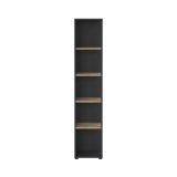 Libreria elegante rovere e grigia 40x204h cm - Baaz