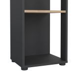 Libreria elegante rovere e grigia 40x204h cm - Baaz