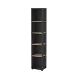 Libreria elegante rovere e grigia 40x204h cm - Baaz