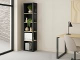 Libreria elegante rovere e grigia 40x204h cm - Baaz