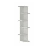 Libreria Fafnir, Scaffale da ufficio, Mobile portalibri, Biblioteca, 37x24h141 cm, Bianco