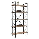 Libreria fissa quercia e nera 90x180h cm - Suriel