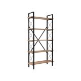 Libreria fissa quercia e nera 90x180h cm - Suriel