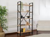 Libreria fissa quercia e nera 90x180h cm - Suriel