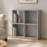 Libreria Grigio 2 Ripiani Installazione a Terra 61x30x61h cm, Struttura Verticale - Liha