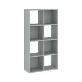 Libreria Grigio 6 Ripiani Installazione a Terra 61x30x121h cm, Struttura Verticale - Lifatila