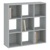 Libreria Grigio 6 Ripiani Installazione a Terra 91x30x91h cm, Struttura Verticale - Liga