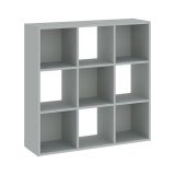 Libreria Grigio 6 Ripiani Installazione a Terra 91x30x91h cm, Struttura Verticale - Liga