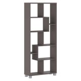 Libreria Grigio 8 Ripiani Installazione a Terra 68x25x161h cm, Struttura Aperta - Veniano