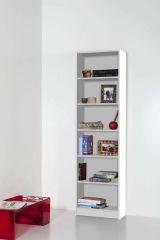 Libreria Ian, 57x28h201 cm, Bianco