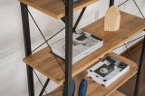 Libreria in legno massello pino e nera 90x180h cm - Suriel