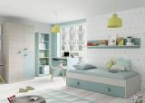 Libreria in legno verde acqua 52x180h cm - Artico