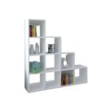 Libreria Jolina, 141x33h144 cm, Bianco