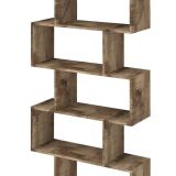 Libreria Lucio, Mobile con ripiani, Biblioteca da ufficio, 100% Made in Italy, cm 80x25h192, Acero
