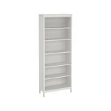 Libreria Mariette, Scaffale da ufficio, Mobile portalibri, Biblioteca, 33x78 h199 cm, Bianco