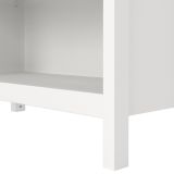 Libreria Mariette, Scaffale da ufficio, Mobile portalibri, Biblioteca, 33x78 h199 cm, Bianco