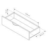 Libreria Marrone Noce 2 Cassetti 4 Ripiani 88x38x194h cm, con Piedini - Kada