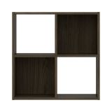 Libreria Marrone Noce 2 Ripiani Installazione a Terra 61x30x61h cm, Struttura Verticale - Liha
