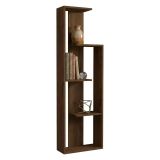 Libreria Marrone Noce 3 Ripiani Installazione Libera 50x20x160h cm, Sfumatura Colore Struttura Noce - Fiesole