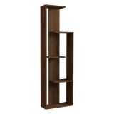 Libreria Marrone Noce 3 Ripiani Installazione Libera 50x20x160h cm, Sfumatura Colore Struttura Noce - Fiesole