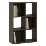 Libreria Marrone Noce 4 Ripiani Installazione a Terra 61x30x91h cm, Struttura Verticale - Lifasa
