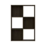 Libreria Marrone Noce 4 Ripiani Installazione a Terra 61x30x91h cm, Struttura Verticale - Lifasa