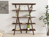 Libreria Marrone Noce 4 Ripiani Installazione Libera 115x30x144h cm, Struttura Verticale - Soragna