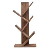 Libreria Marrone Noce 4 Ripiani Installazione Libera 35x18x90h cm, Struttura Verticale - Pedar