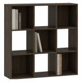 Libreria Marrone Noce 6 Ripiani Installazione a Terra 91x30x91h cm, Struttura Verticale - Liga