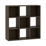 Libreria Marrone Noce 6 Ripiani Installazione a Terra 91x30x91h cm, Struttura Verticale - Liga