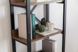 Libreria Marrone Noce Nero 4 Ripiani Installazione Libera 63x30x150h cm, Utilizzabile Come Divisorio Locale - Pignone
